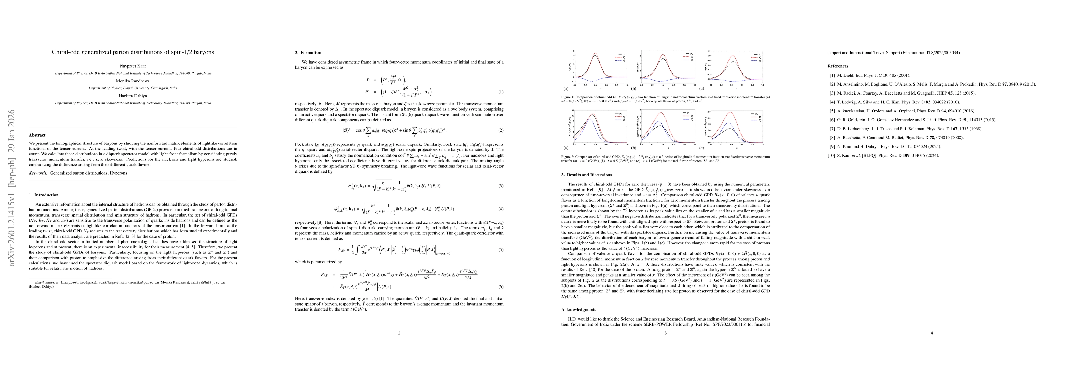 Thumbnail for Chiral-odd generalized parton distributions of spin-1/2 baryons