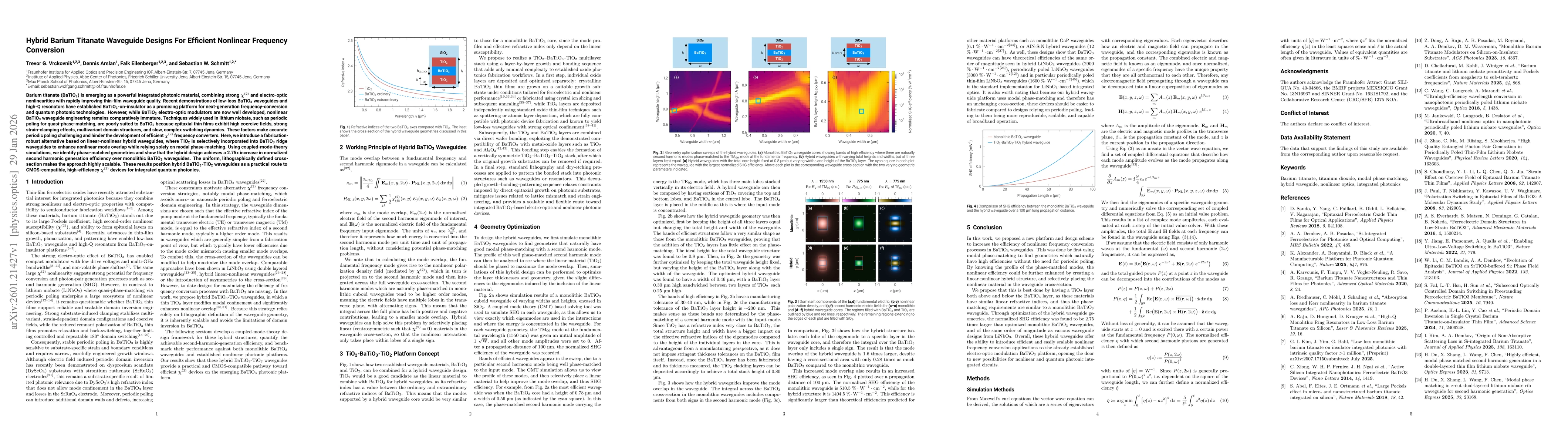 Thumbnail for Hybrid Barium Titanate Waveguide Designs For Efficient Nonlinear Frequency Conversion