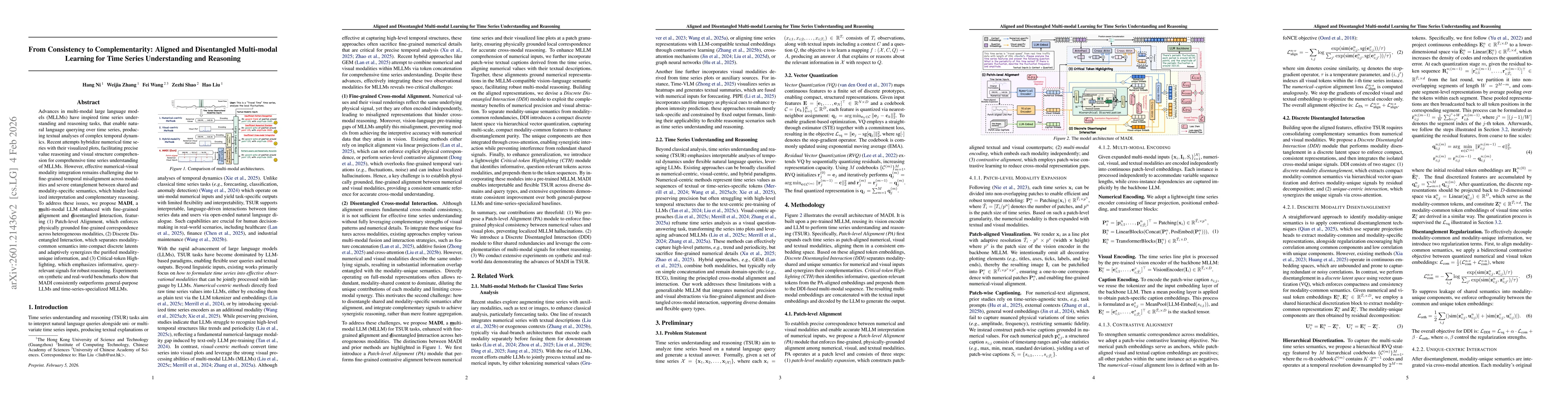 Thumbnail for From Consistency to Complementarity: Aligned and Disentangled Multi-modal Learning for Time Series Understanding and Reasoning