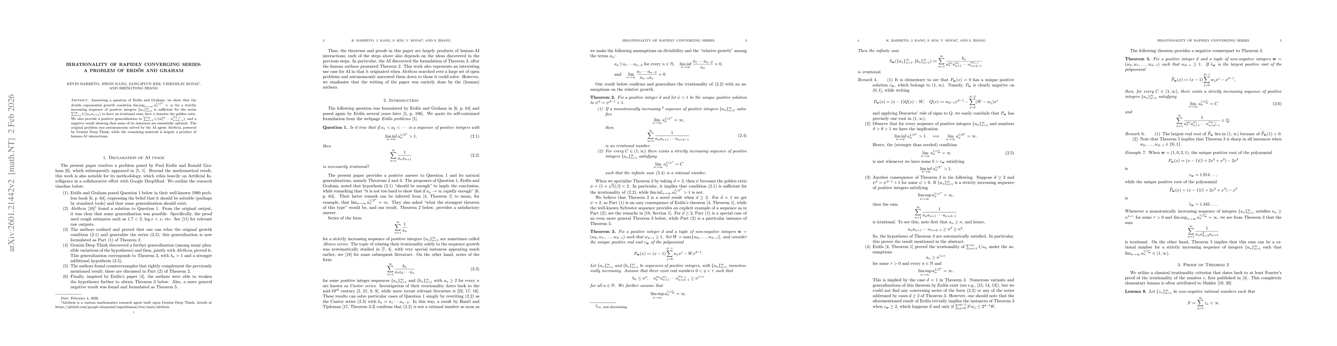 Thumbnail for Irrationality of rapidly converging series: a problem of Erdős and Graham