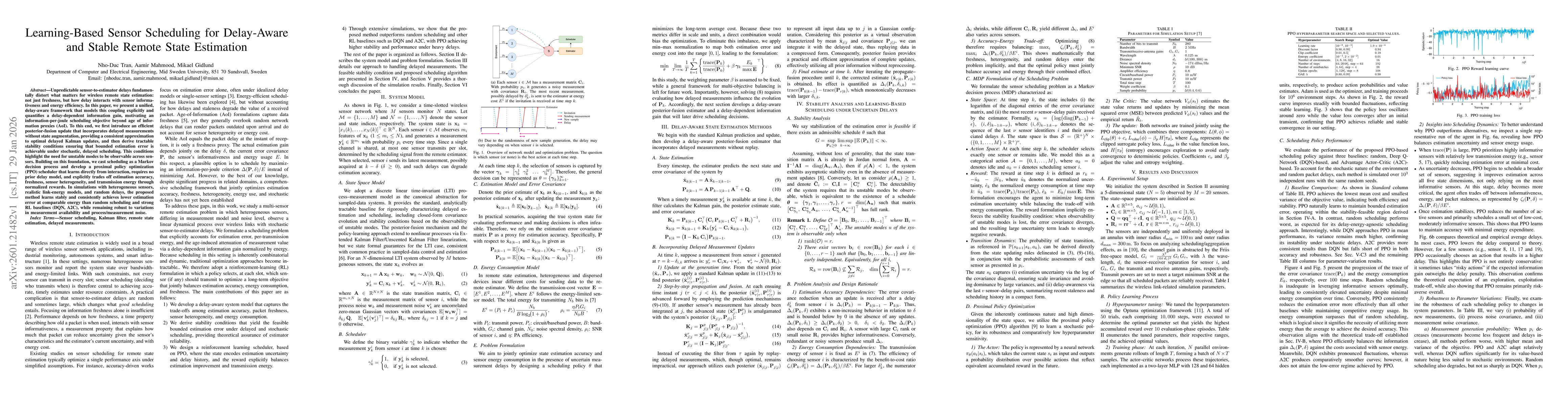 Thumbnail for Learning-Based Sensor Scheduling for Delay-Aware and Stable Remote State Estimation