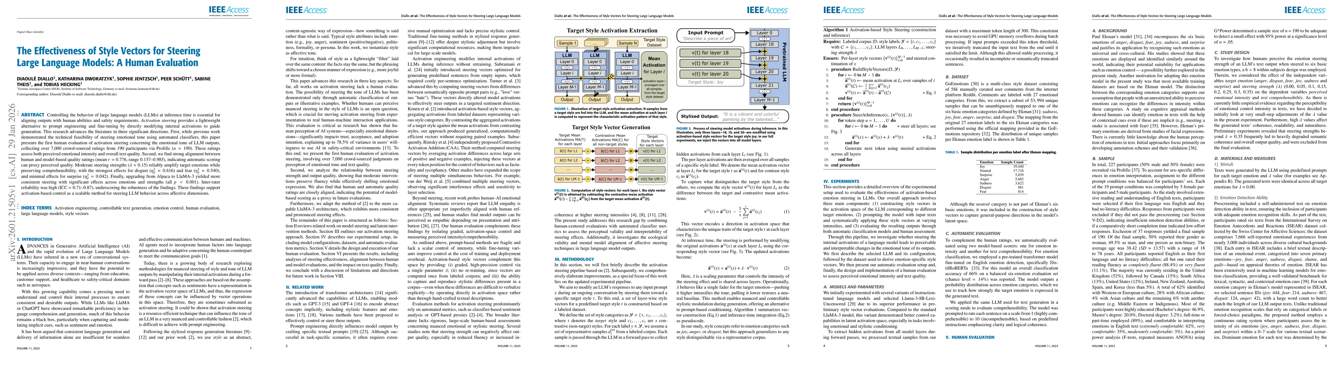 Thumbnail for The Effectiveness of Style Vectors for Steering Large Language Models: A Human Evaluation