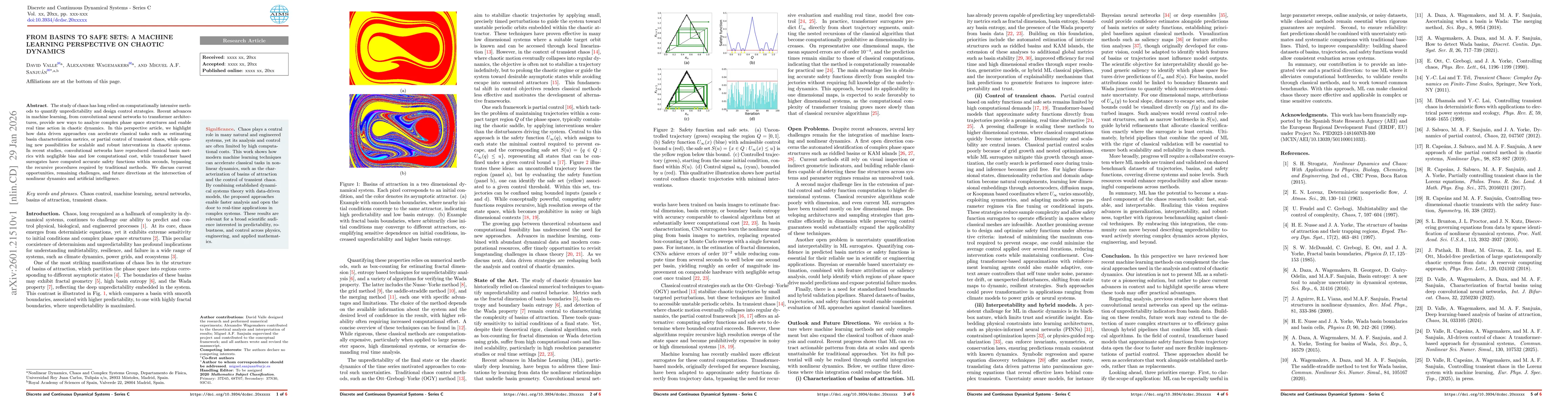 Thumbnail for From Basins to safe sets: a machine learning perspective on chaotic dynamics