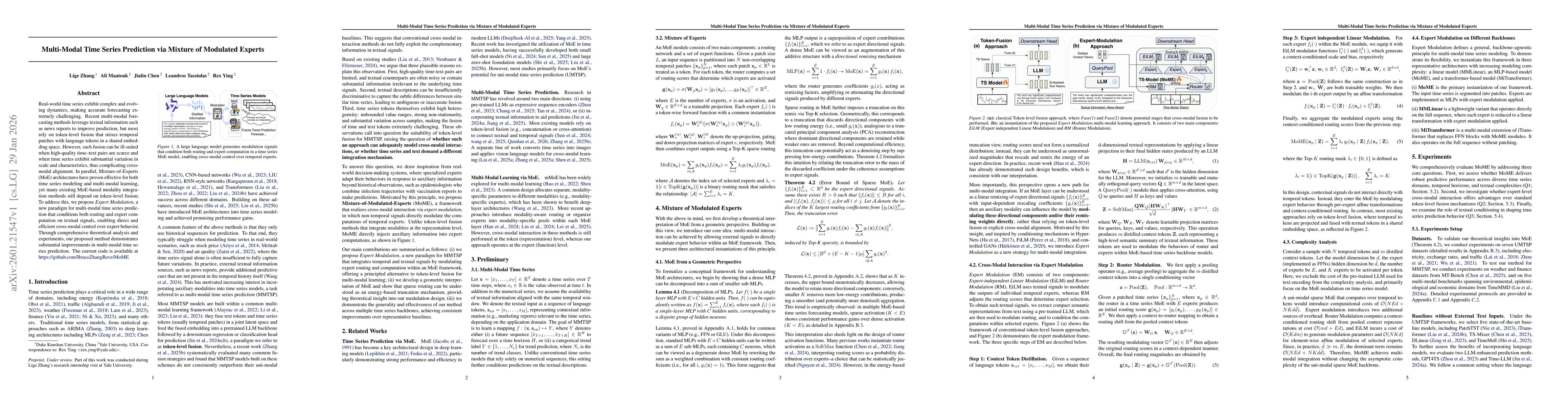 Thumbnail for Multi-Modal Time Series Prediction via Mixture of Modulated Experts