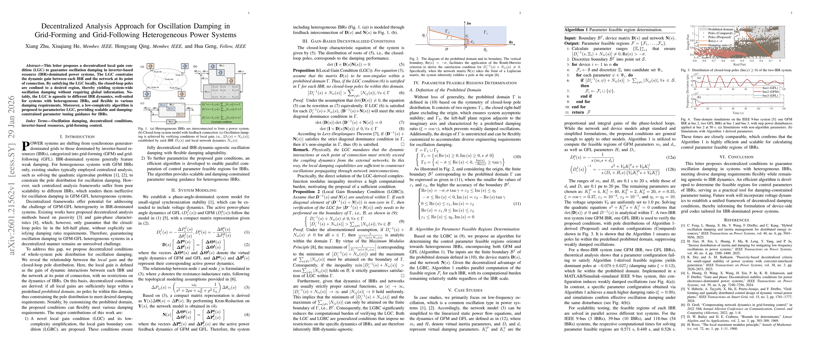 Thumbnail for Decentralized Analysis Approach for Oscillation Damping in Grid-Forming and Grid-Following Heterogeneous Power Systems
