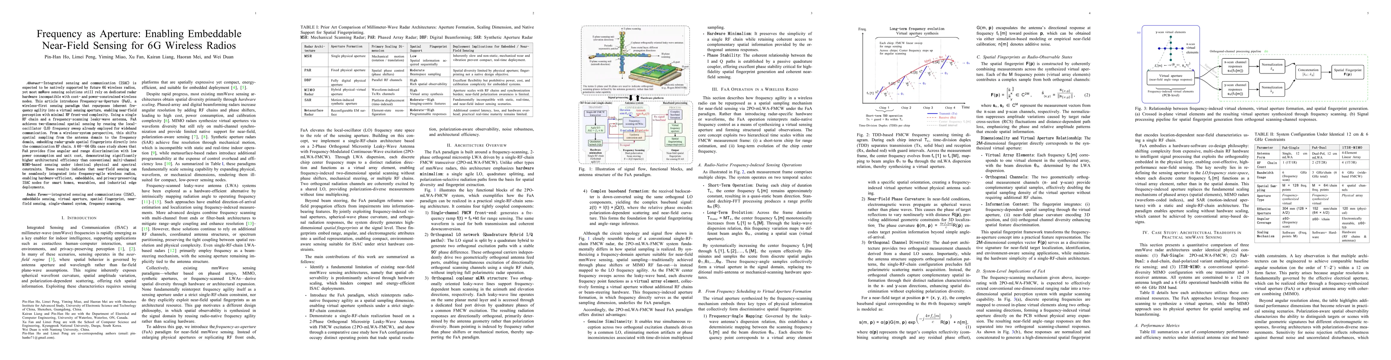 Thumbnail for Frequency as Aperture: Enabling Embeddable Near-Field Sensing for 6G Wireless Radios
