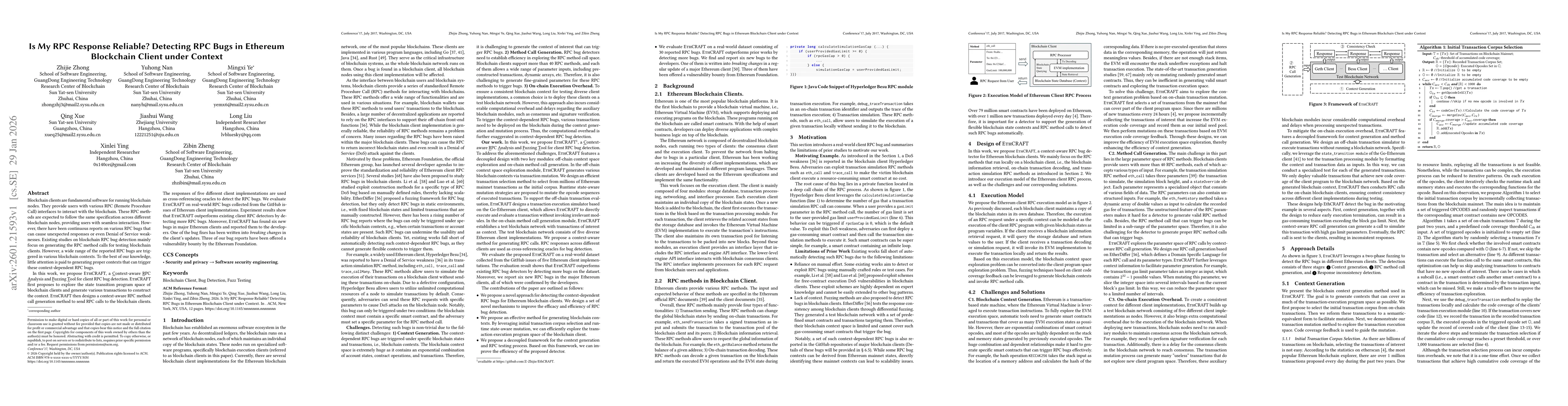 Thumbnail for Is My RPC Response Reliable? Detecting RPC Bugs in Ethereum Blockchain Client under Context