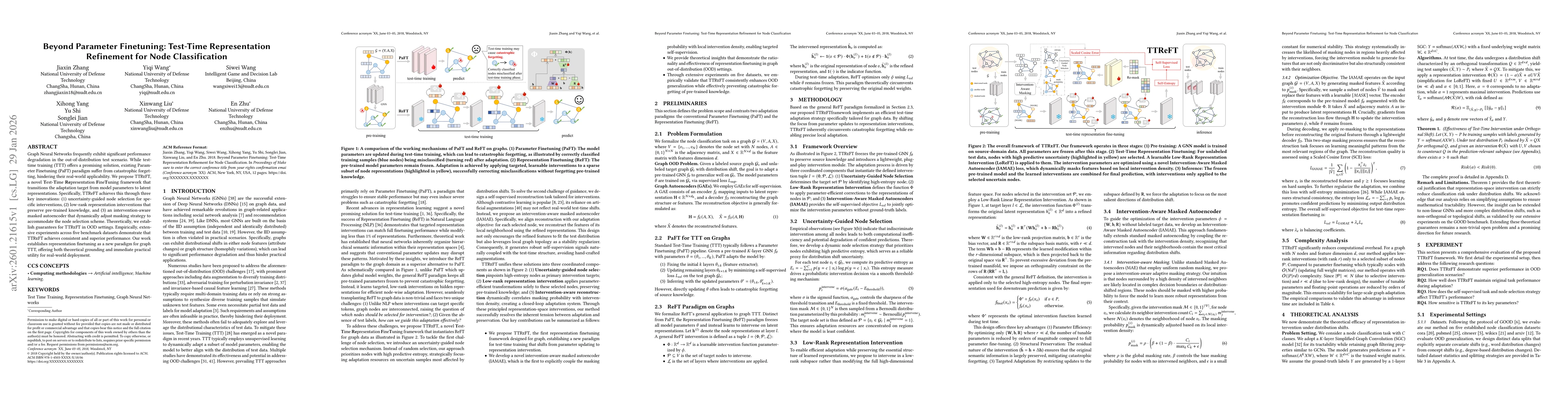 Thumbnail for Beyond Parameter Finetuning: Test-Time Representation Refinement for Node Classification