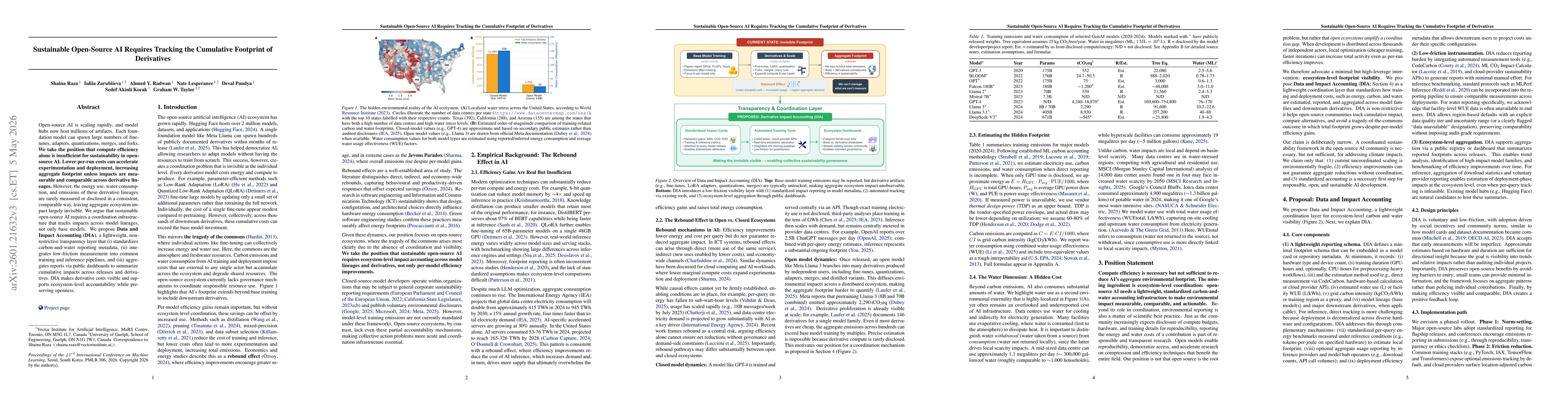 Thumbnail for Sustainable Open-Source AI Requires Tracking the Cumulative Footprint of Derivatives