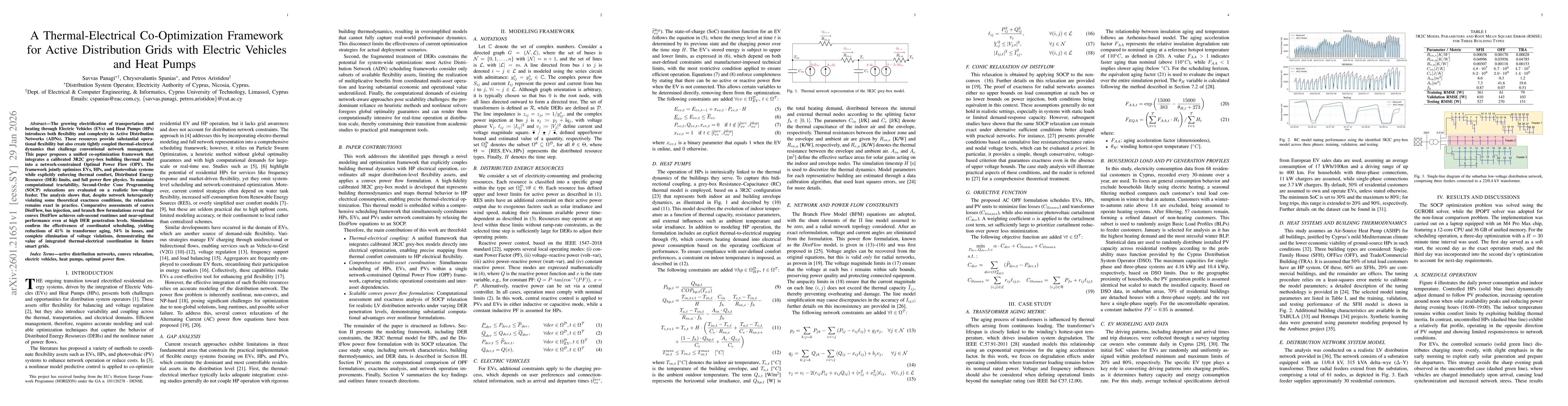 Thumbnail for A Thermal-Electrical Co-Optimization Framework for Active Distribution Grids with Electric Vehicles and Heat Pumps