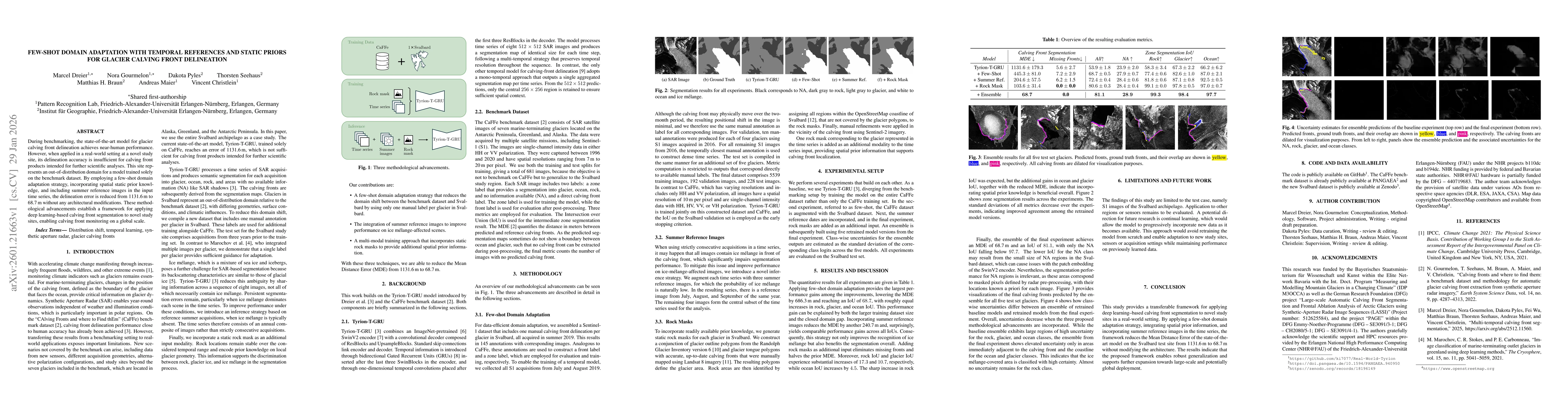 Thumbnail for Few-Shot Domain Adaptation with Temporal References and Static Priors for Glacier Calving Front Delineation