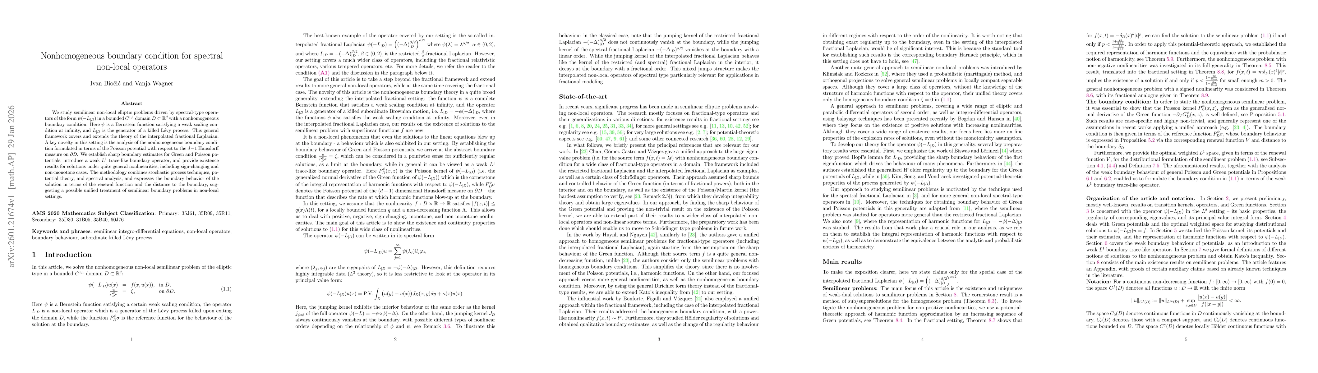 Thumbnail for Nonhomogeneous boundary condition for spectral non-local operators
