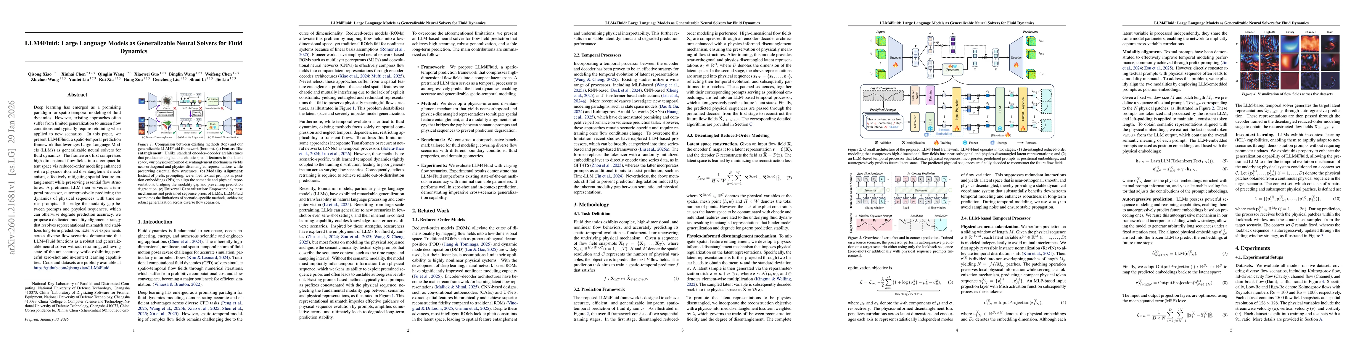Thumbnail for LLM4Fluid: Large Language Models as Generalizable Neural Solvers for Fluid Dynamics