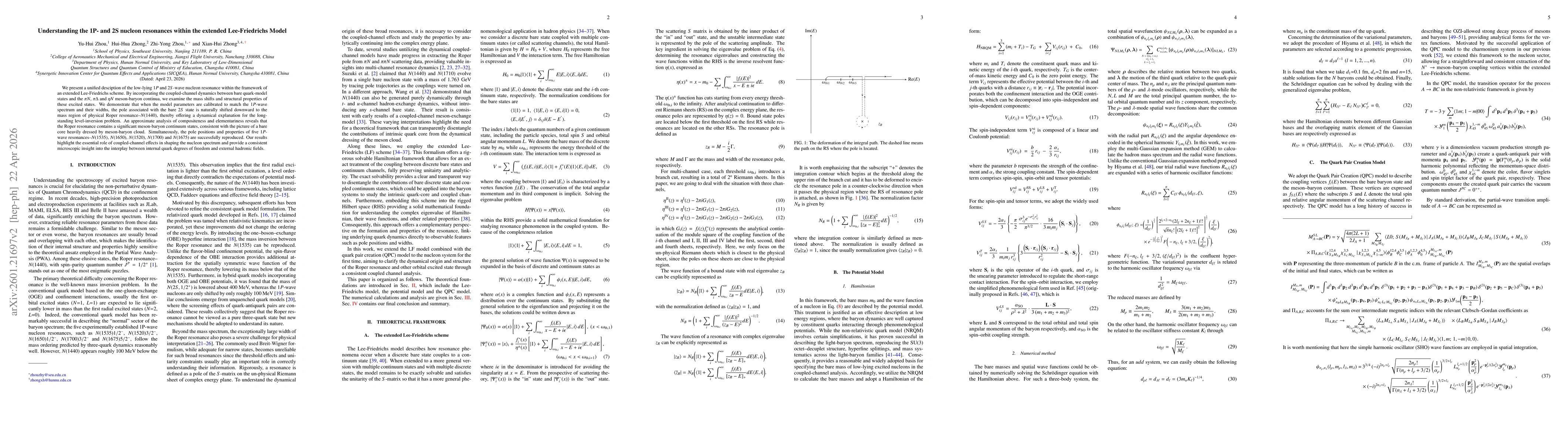 Thumbnail for Understanding the 1P- and 2S-wave nucleon resonances within the extended Lee-Friedrichs Model