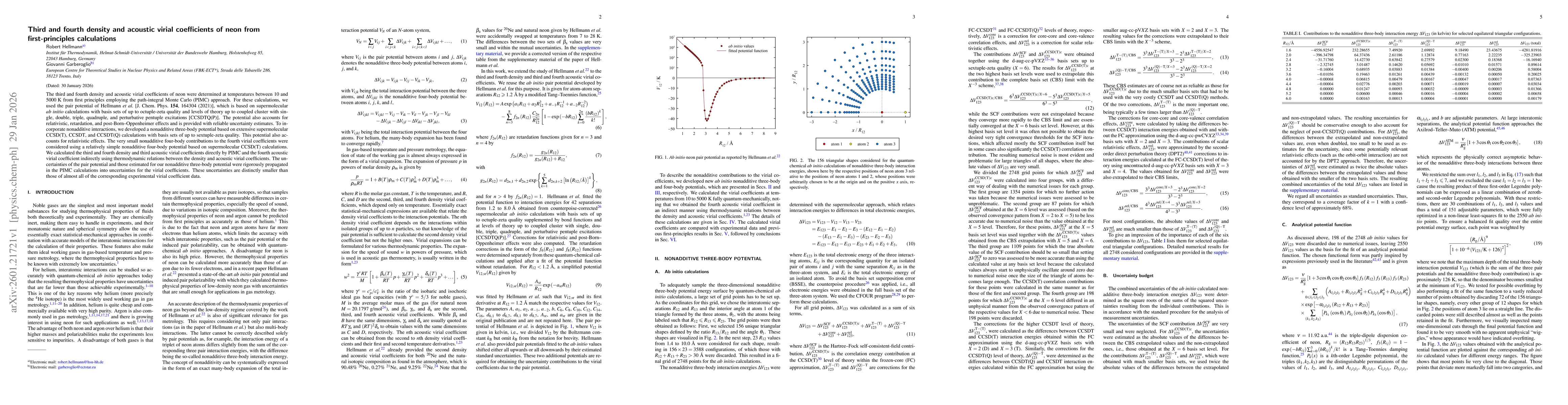 Thumbnail for Third and fourth density and acoustic virial coefficients of neon from first-principles calculations