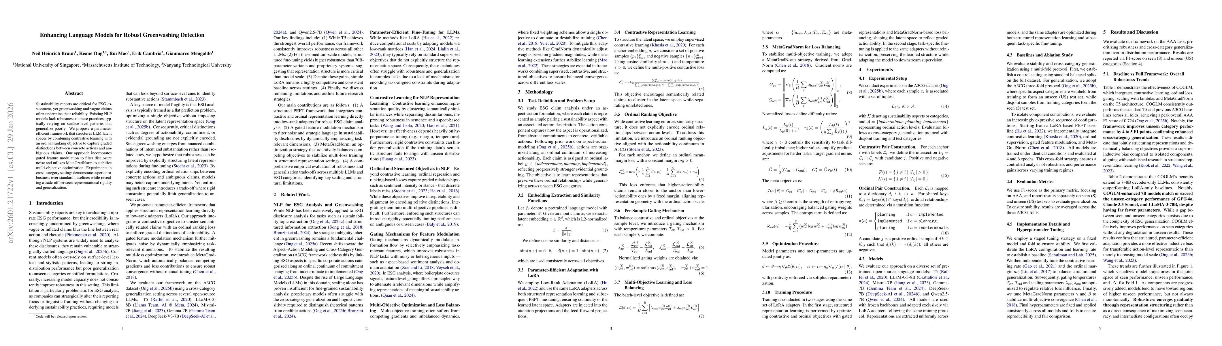 Thumbnail for Enhancing Language Models for Robust Greenwashing Detection