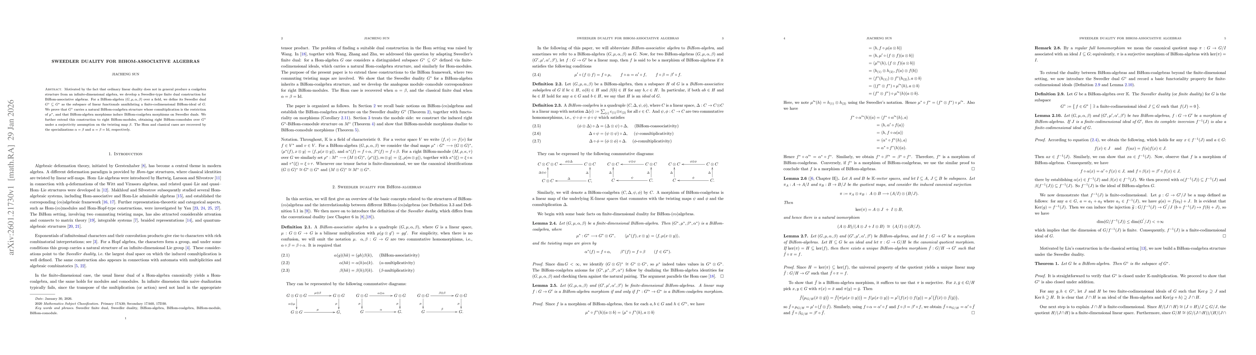 Thumbnail for Sweedler Duality for BiHom-associative Algebras