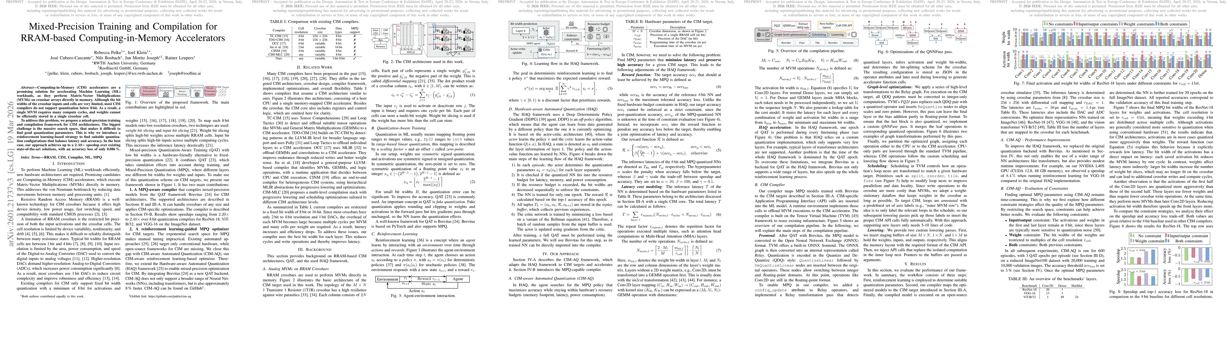 Thumbnail for Mixed-Precision Training and Compilation for RRAM-based Computing-in-Memory Accelerators