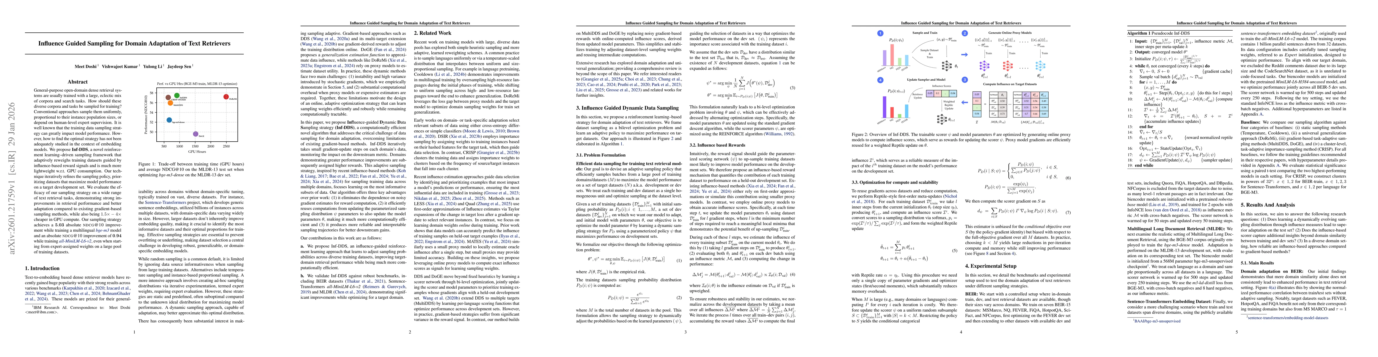 Thumbnail for Influence Guided Sampling for Domain Adaptation of Text Retrievers