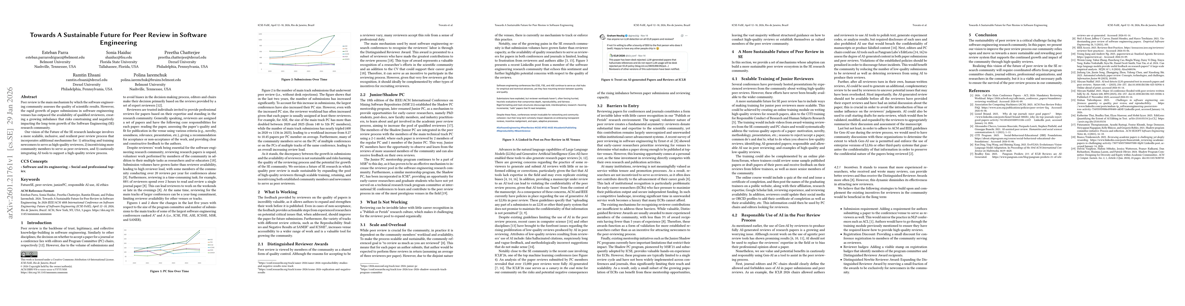 Thumbnail for Towards A Sustainable Future for Peer Review in Software Engineering