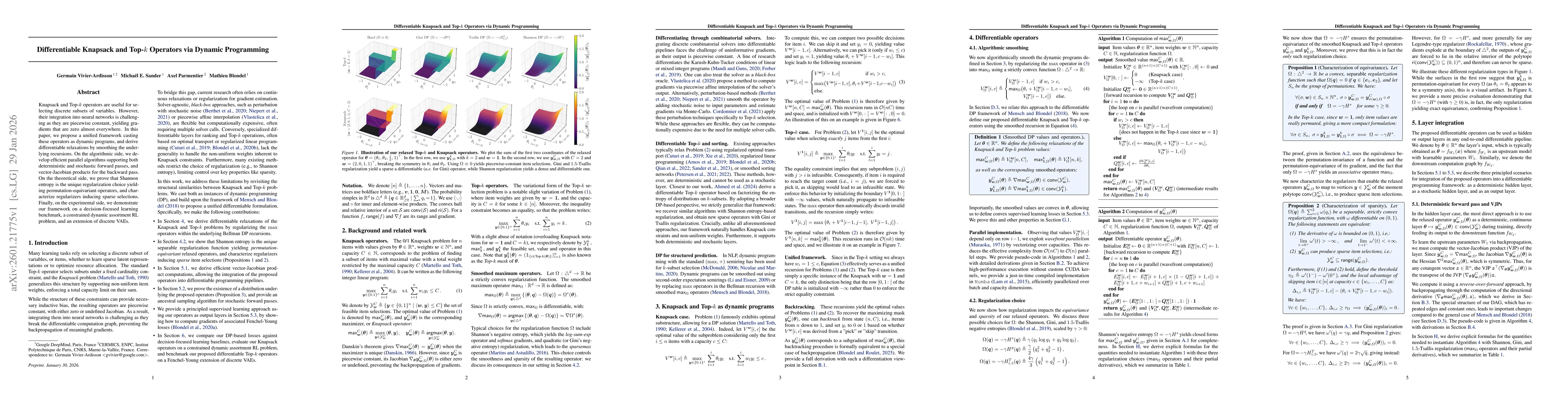 Thumbnail for Differentiable Knapsack and Top-k Operators via Dynamic Programming
