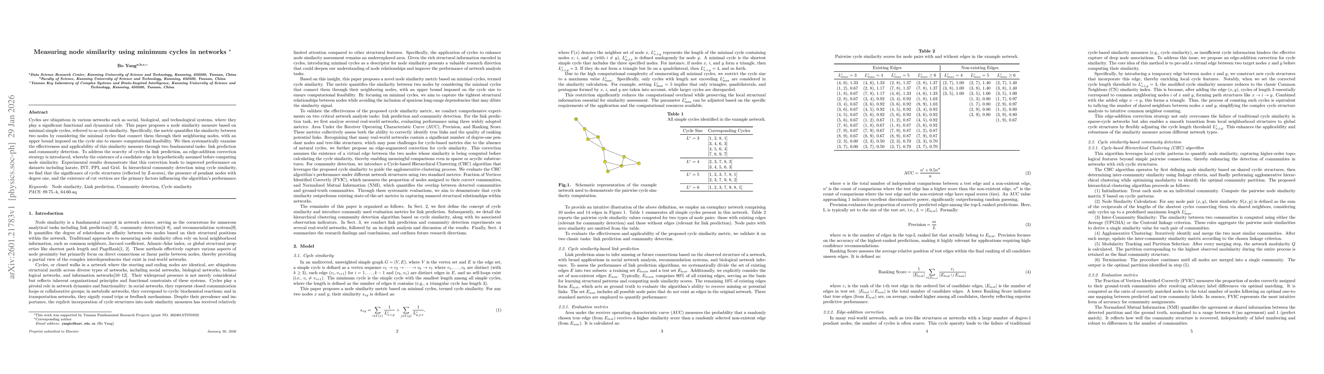 Thumbnail for Measuring node similarity using minimum cycles in networks