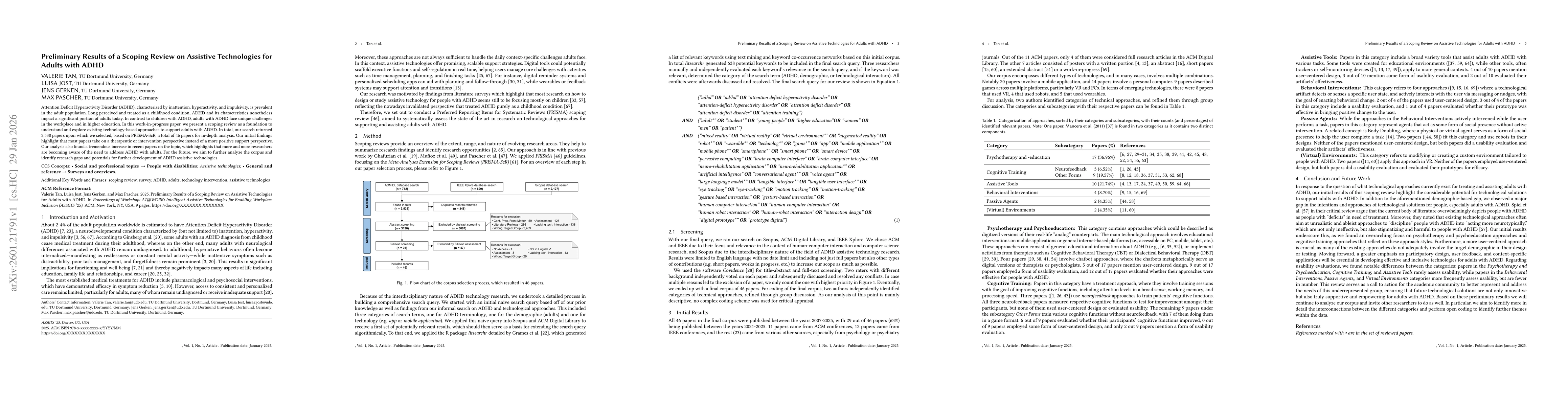 Thumbnail for Preliminary Results of a Scoping Review on Assistive Technologies for Adults with ADHD