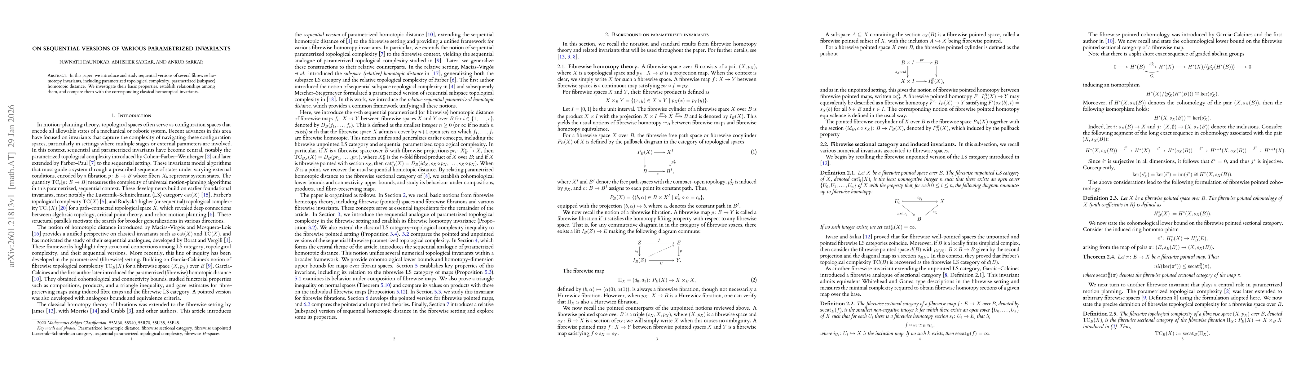Thumbnail for On sequential versions of various parametrized invariants