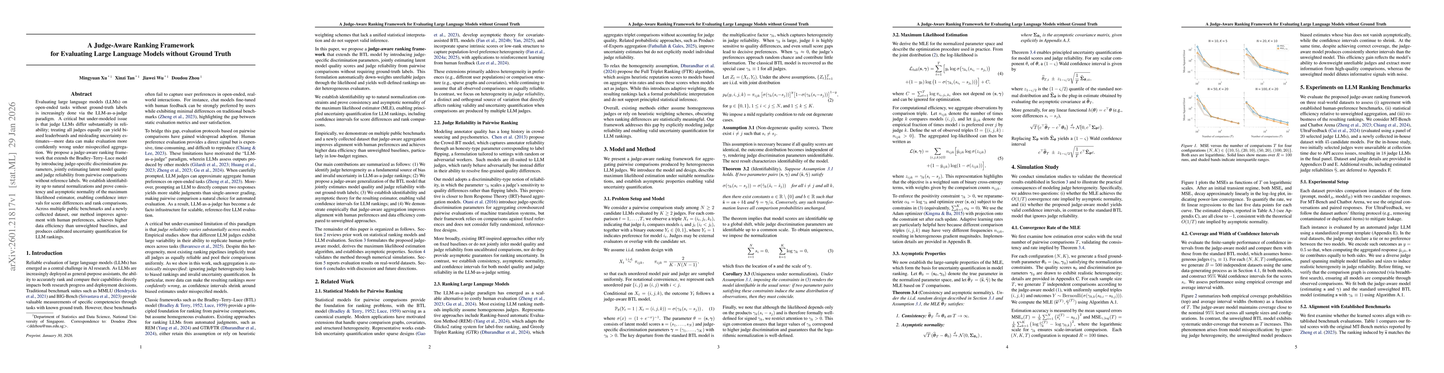 Thumbnail for A Judge-Aware Ranking Framework for Evaluating Large Language Models without Ground Truth