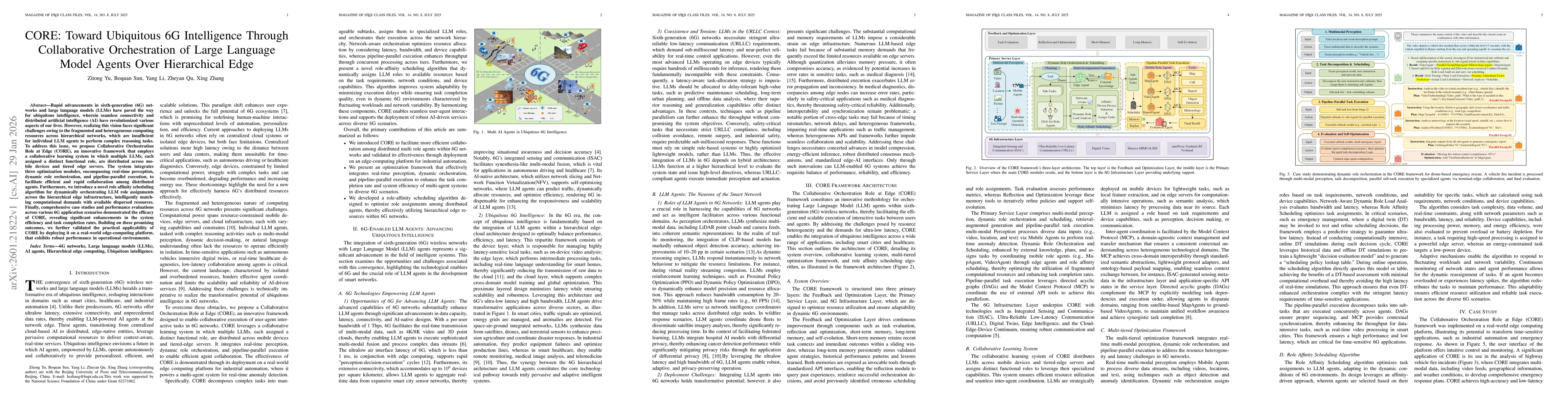 Thumbnail for CORE:Toward Ubiquitous 6G Intelligence Through Collaborative Orchestration of Large Language Model Agents Over Hierarchical Edge