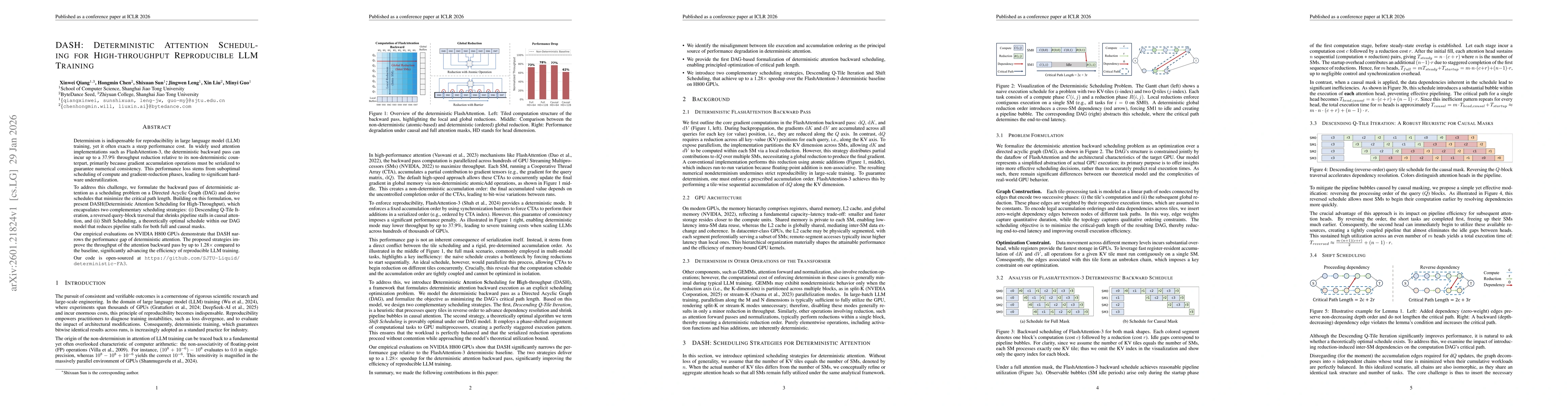 Thumbnail for DASH: Deterministic Attention Scheduling for High-throughput Reproducible LLM Training