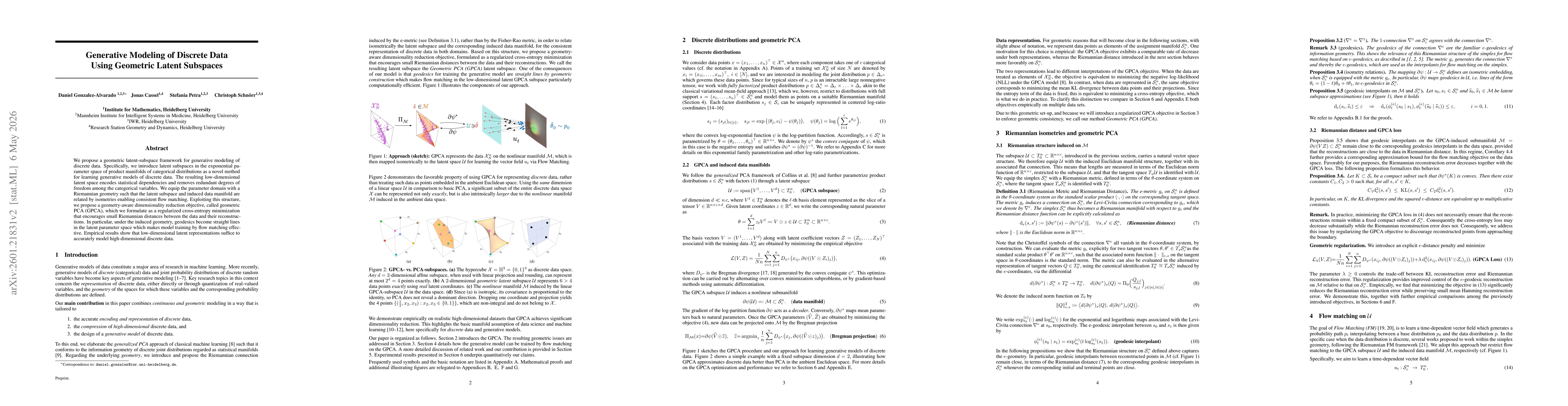 Thumbnail for Generative Modeling of Discrete Data Using Geometric Latent Subspaces