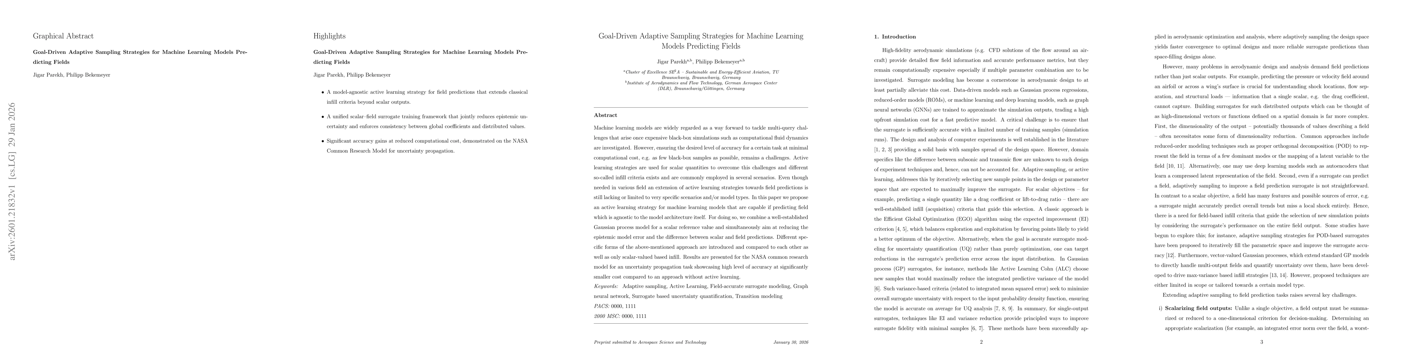 Thumbnail for Goal-Driven Adaptive Sampling Strategies for Machine Learning Models Predicting Fields