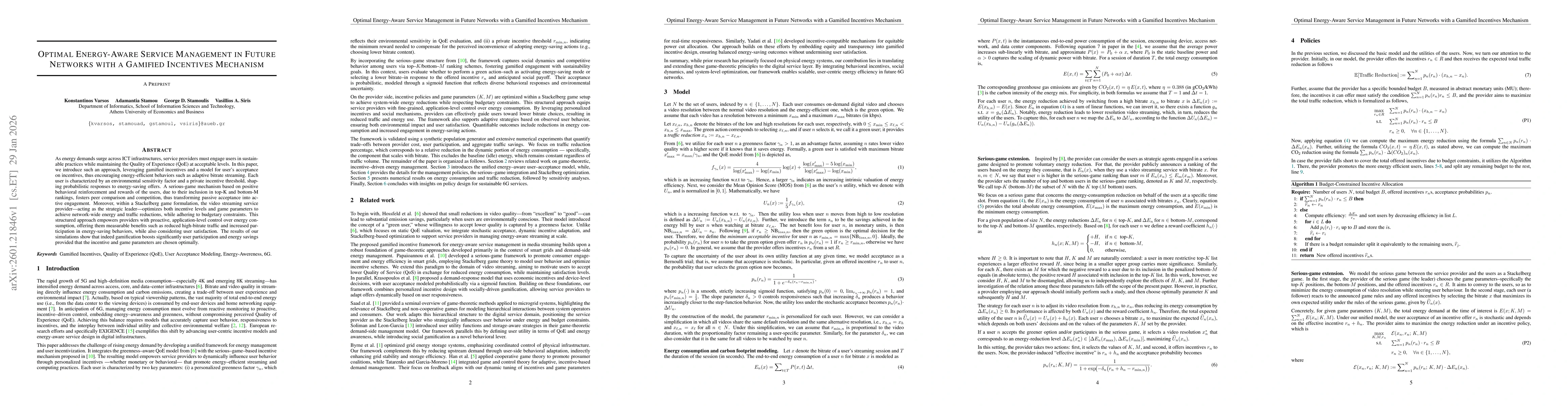 Thumbnail for Optimal Energy-Aware Service Management in Future Networks with a Gamified Incentives Mechanism