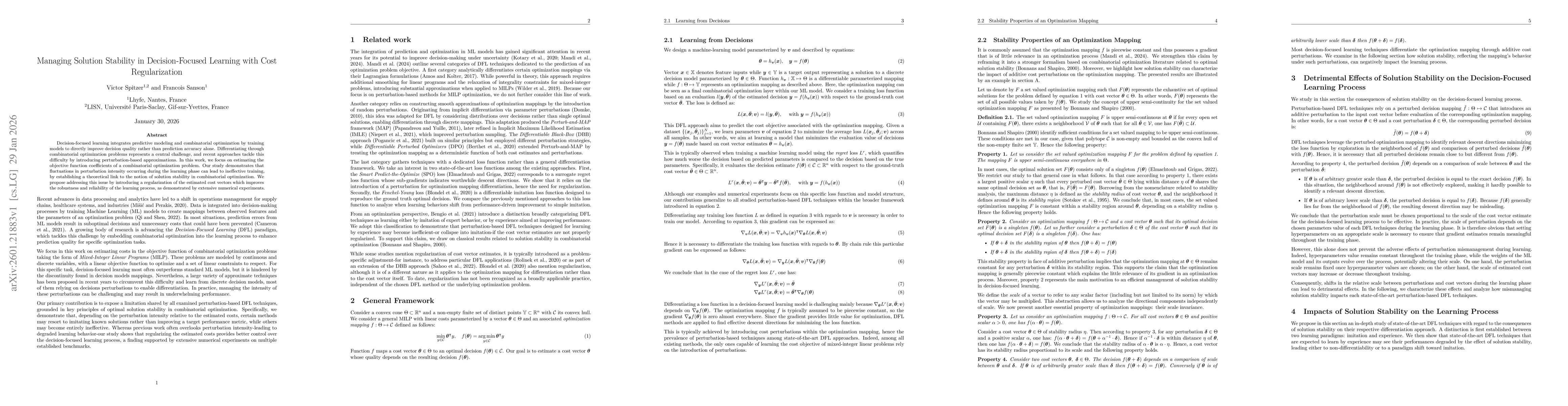 Thumbnail for Managing Solution Stability in Decision-Focused Learning with Cost Regularization