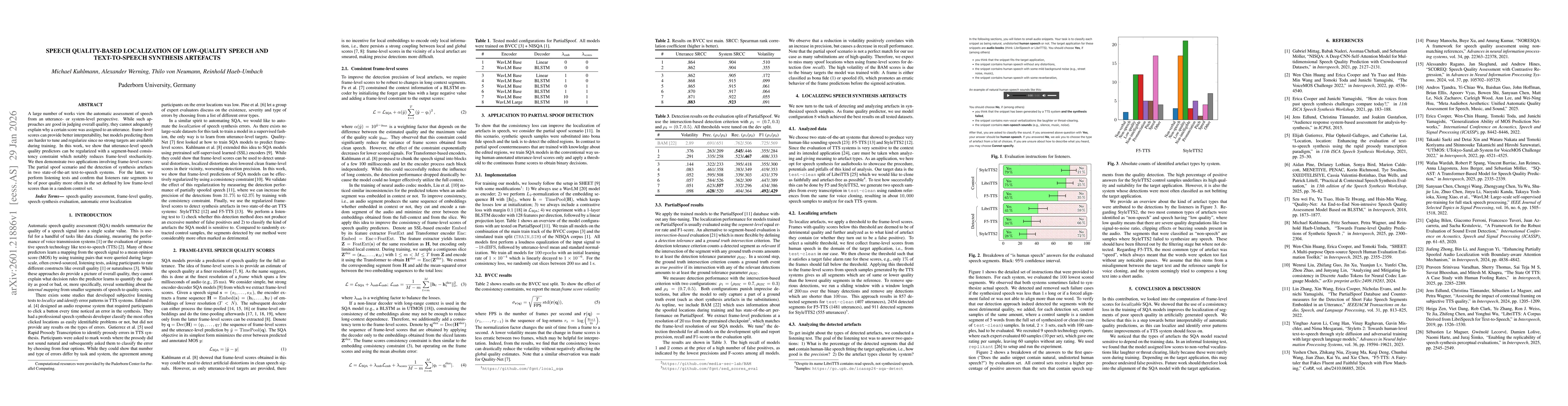 Thumbnail for Speech Quality-Based Localization of Low-Quality Speech and Text-to-Speech Synthesis Artefacts