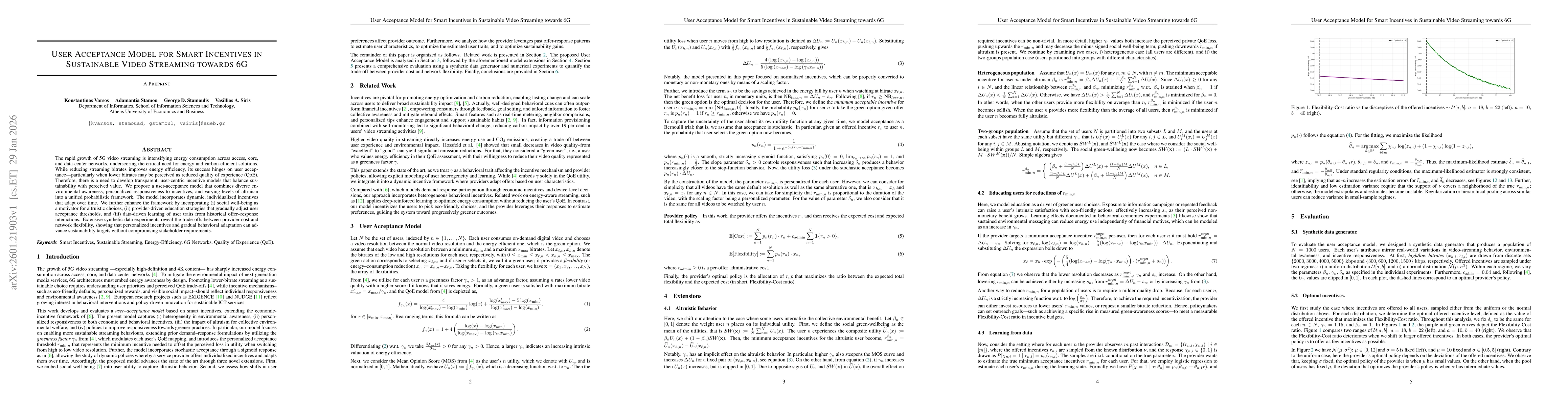 Thumbnail for User Acceptance Model for Smart Incentives in Sustainable Video Streaming towards 6G
