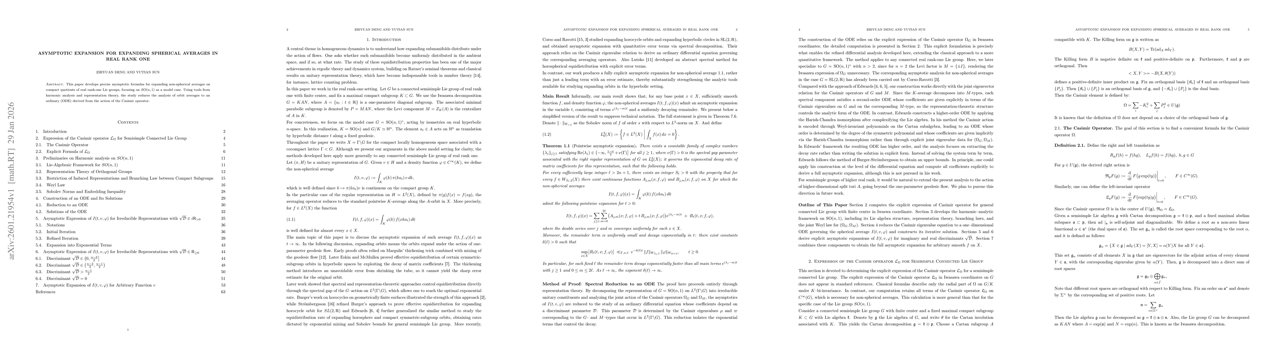 Thumbnail for Asymptotic Expansion for Expanding Spherical Averages in Real Rank One