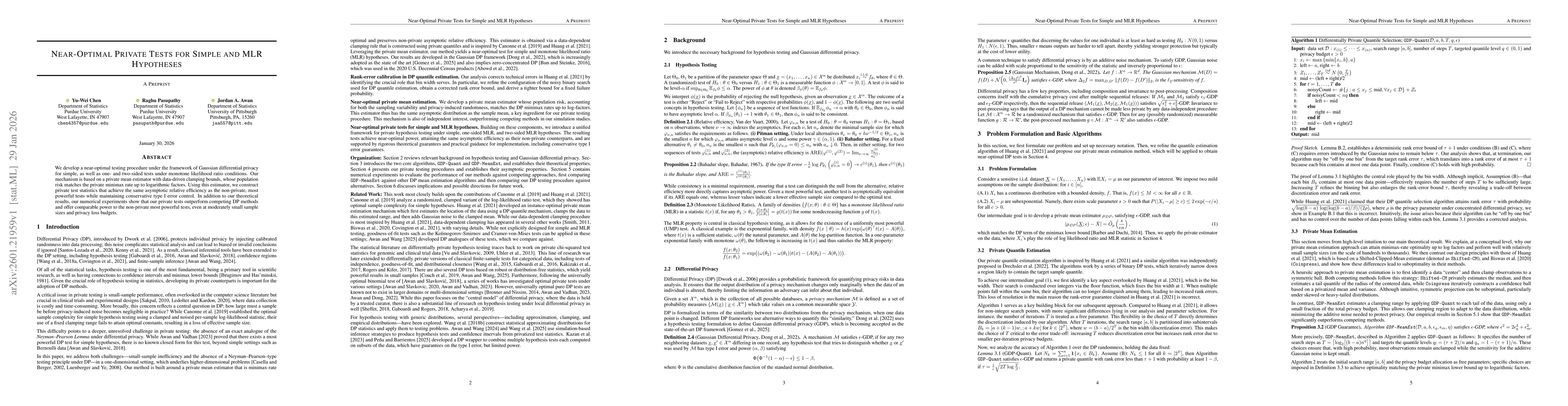 Thumbnail for Near-Optimal Private Tests for Simple and MLR Hypotheses