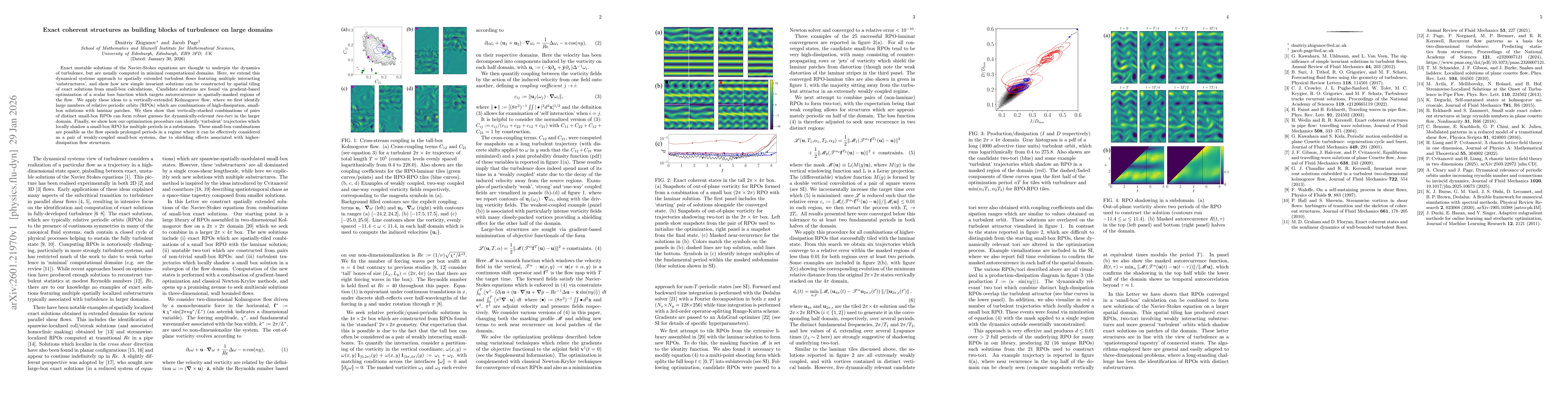 Thumbnail for Exact coherent structures as building blocks of turbulence on large domains