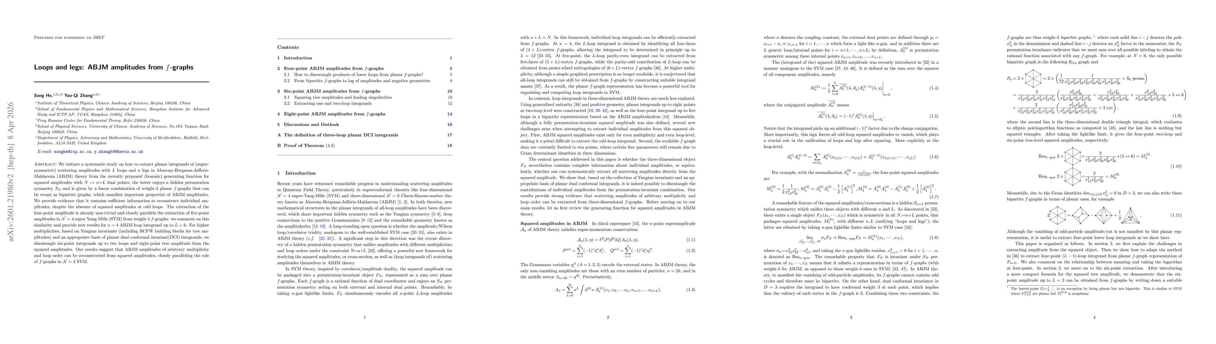 Thumbnail for Loops and legs: ABJM amplitudes from $f$-graphs