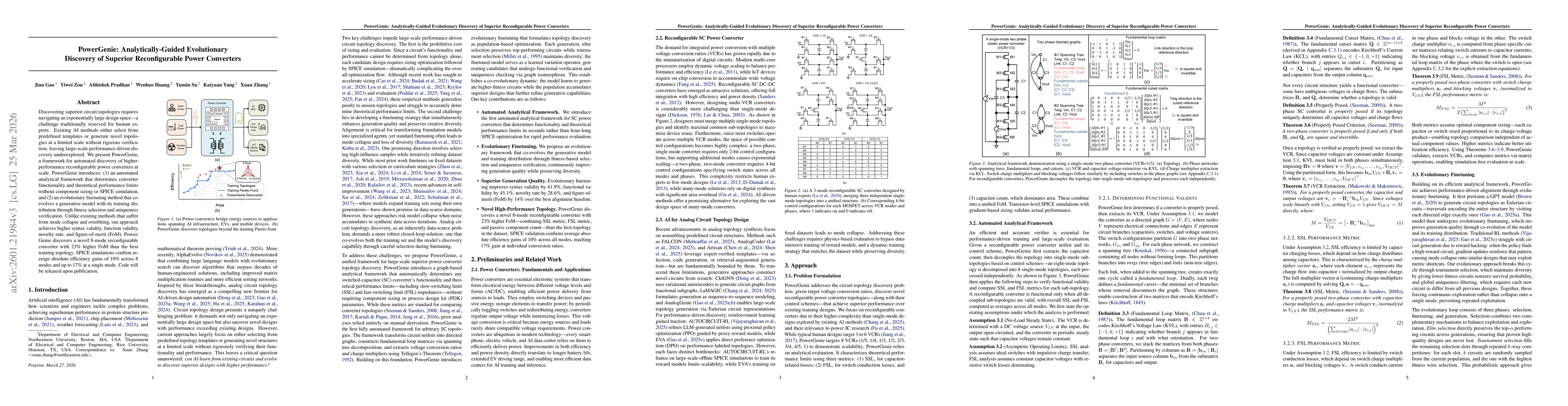 Thumbnail for PowerGenie: Analytically-Guided Evolutionary Discovery of Superior Reconfigurable Power Converters