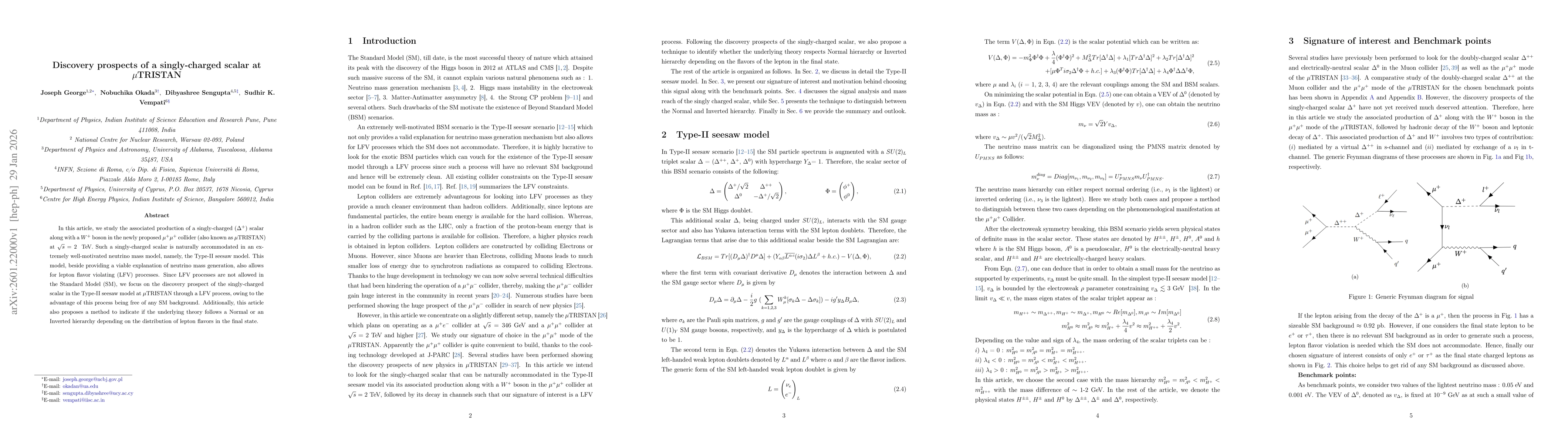 Thumbnail for Discovery prospects of a singly-charged scalar at $μ$TRISTAN