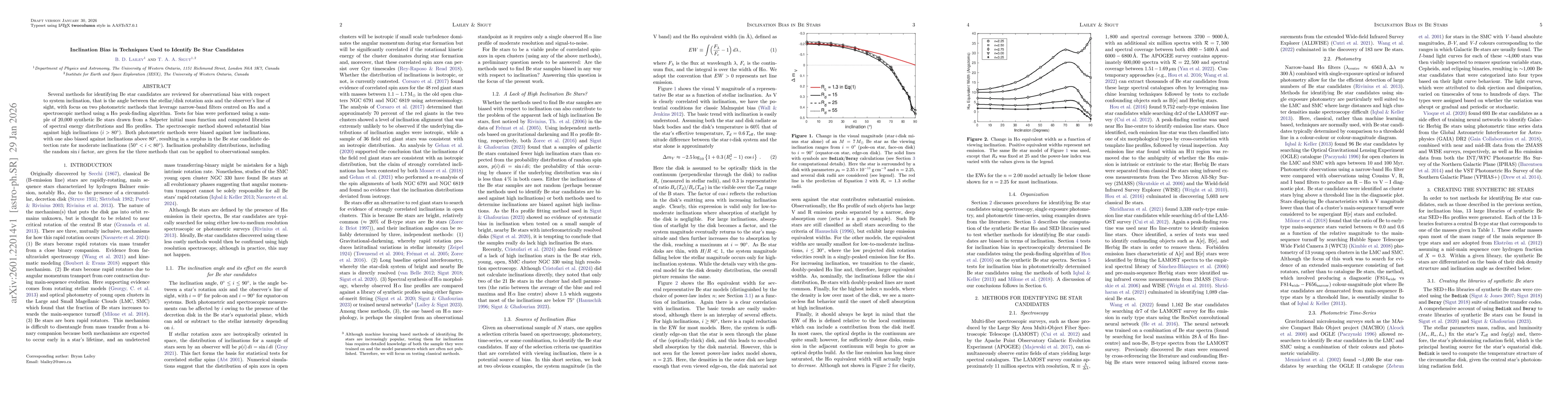 Thumbnail for Inclination Bias in Techniques Used to Identify Be Star Candidates