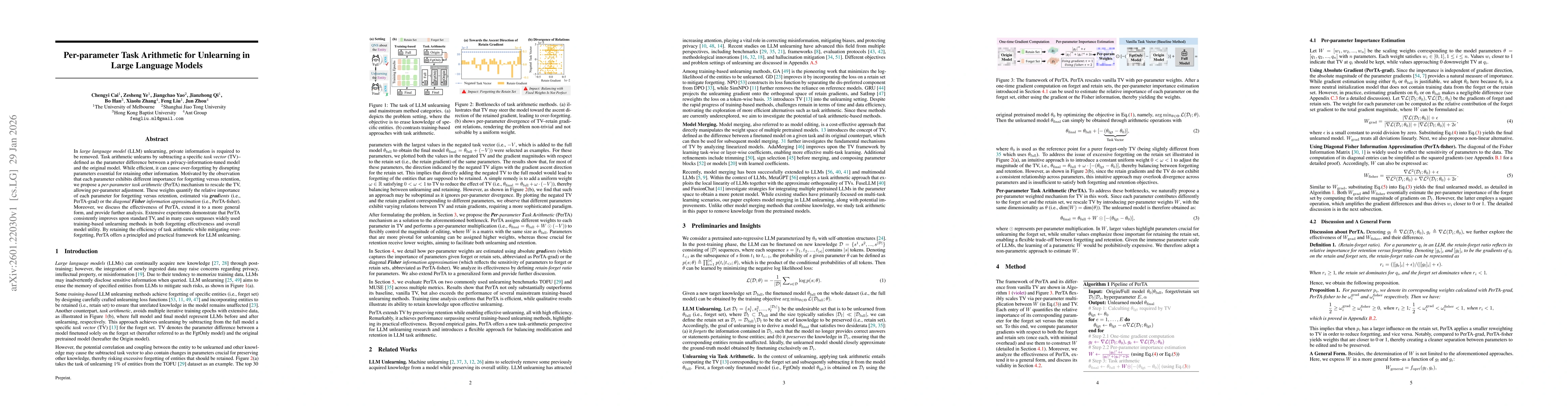 Thumbnail for Per-parameter Task Arithmetic for Unlearning in Large Language Models