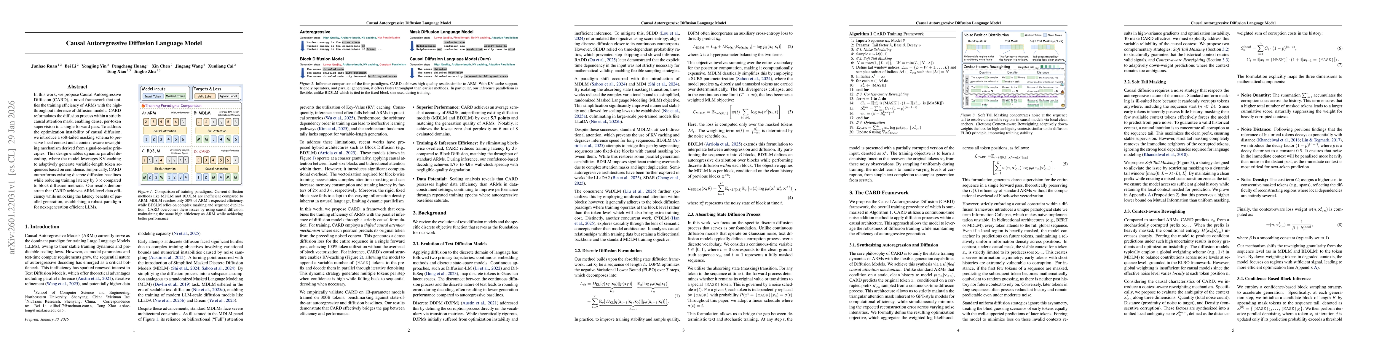 Thumbnail for Causal Autoregressive Diffusion Language Model