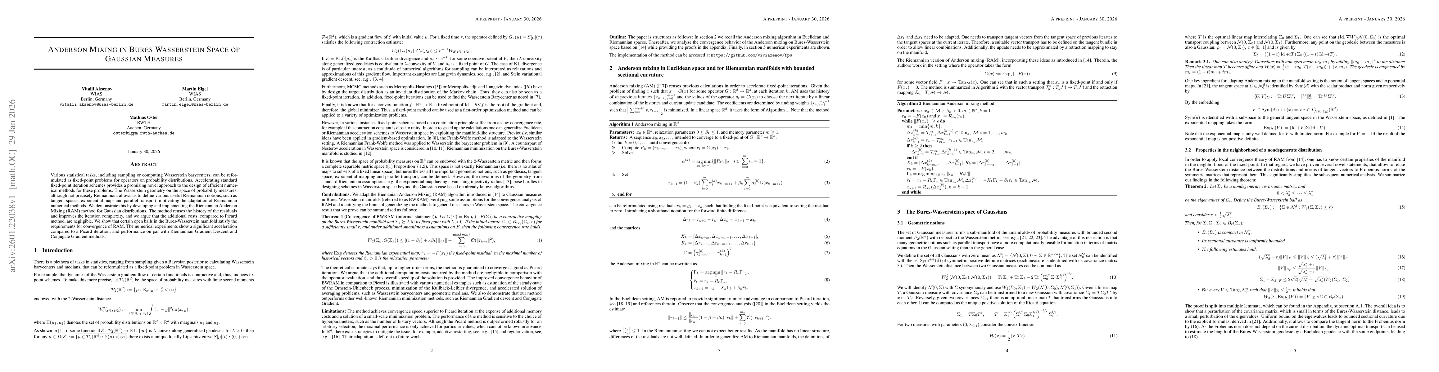 Thumbnail for Anderson Mixing in Bures Wasserstein Space of Gaussian Measures