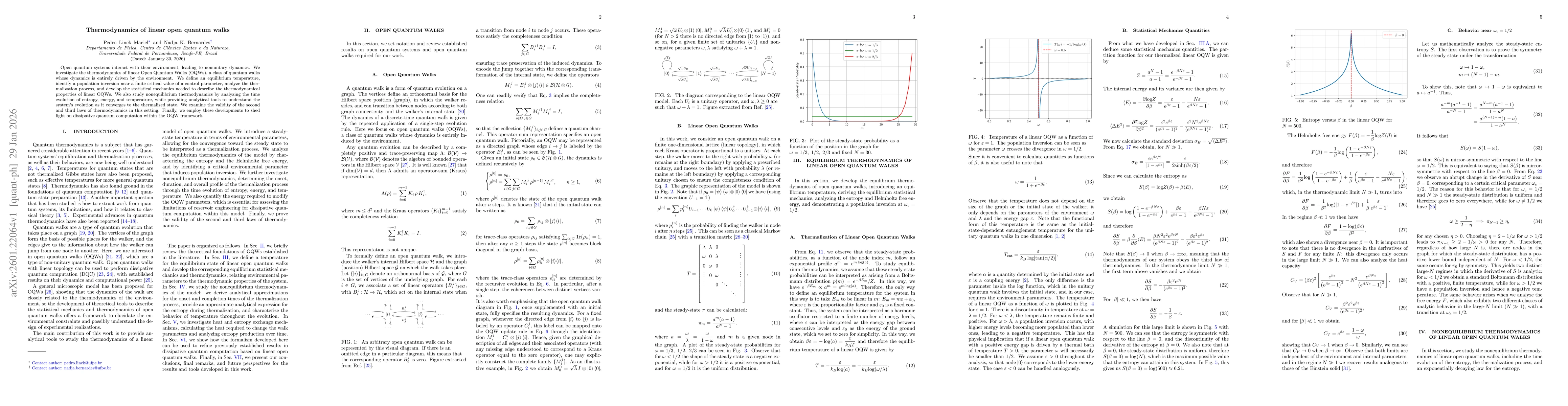 Thumbnail for Thermodynamics of linear open quantum walks