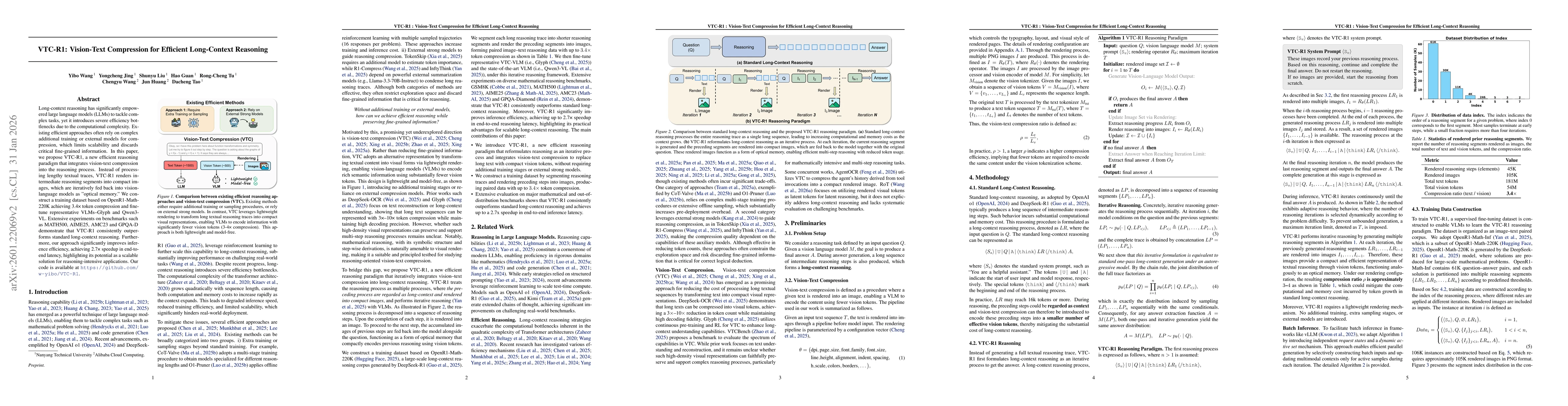 Thumbnail for VTC-R1: Vision-Text Compression for Efficient Long-Context Reasoning