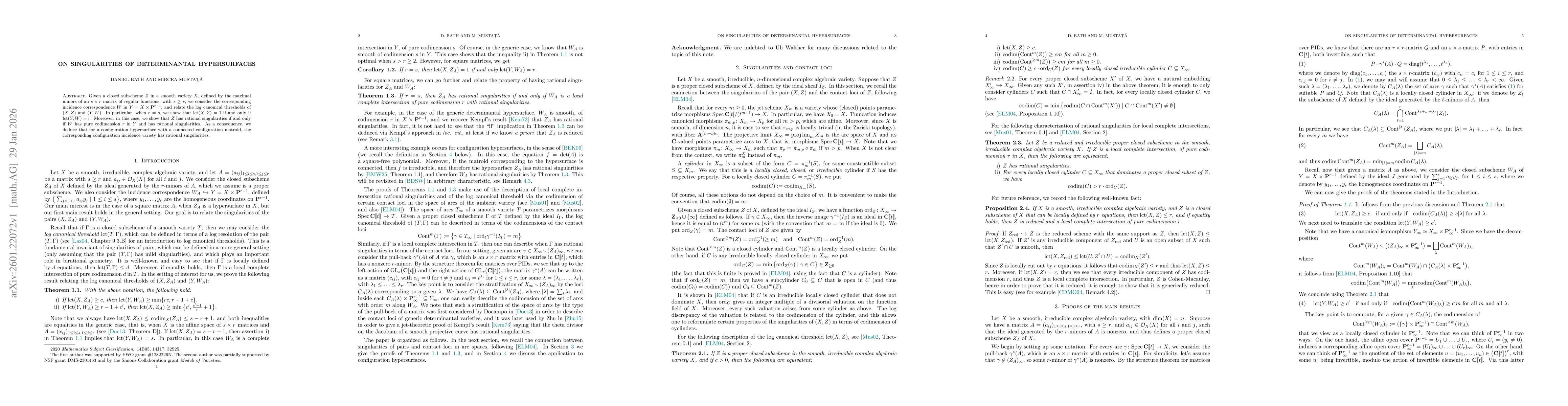Thumbnail for On singularities of determinantal hypersurfaces